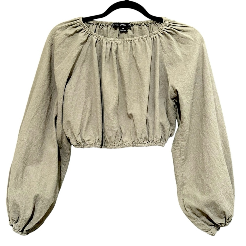 Hyfve Ruffled Long Sleeve Crop Top